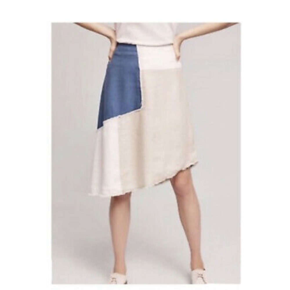 Holding horses patch denim skirt